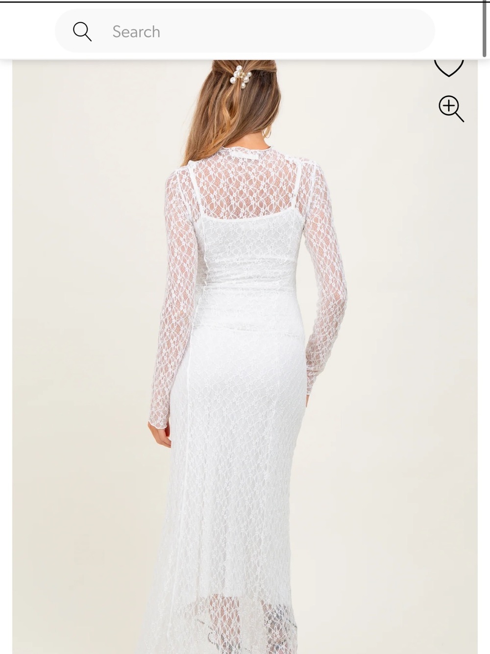 Pinkblush White Lace Maxi Maternity Dress - Picture 3 of 4